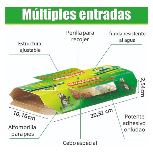 Trampas para Cucarachas con Cebo Incluido - 6unidades